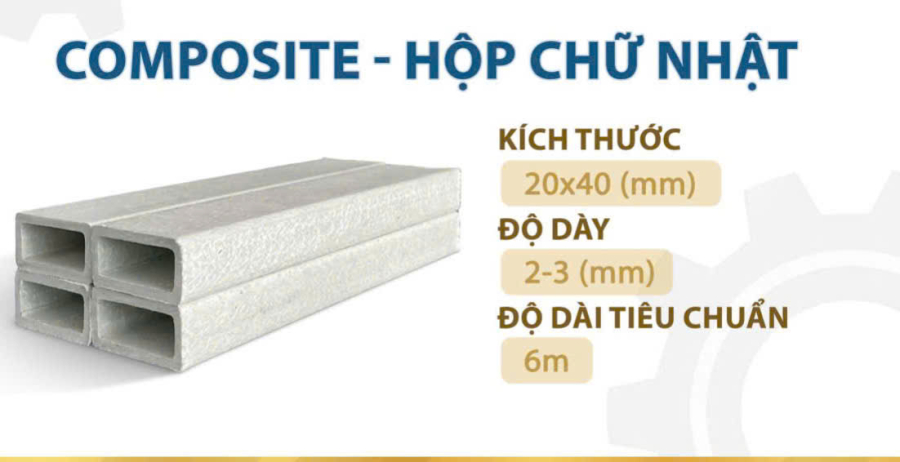 Hộp Nhựa Composite 20x40x3ly